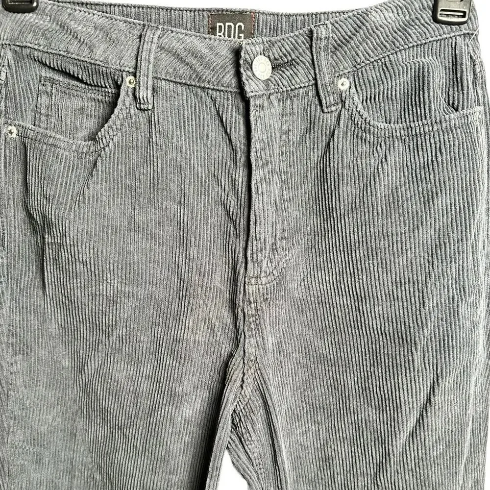 BDG for Urban Outfitters Gray Corduroy High-Rise Mom Jeans - Womens 27